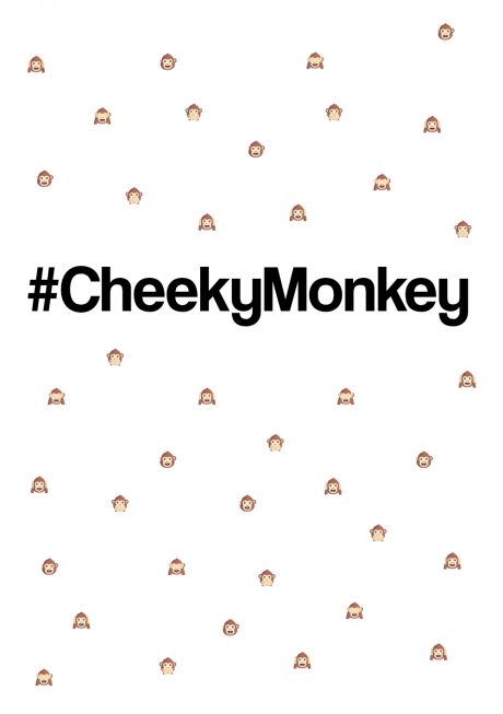#CheekyMonkey A4 greetings card