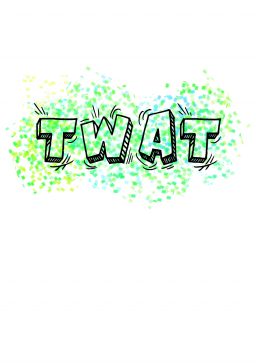 Twat A4 greetings card