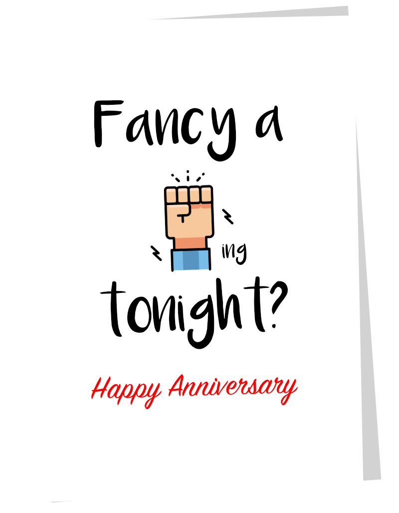 Fancy a Fisting - Rude Anniversary Card